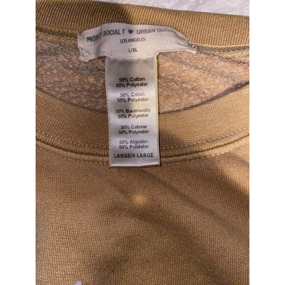 Urban Outfitters Project RETRO TRIPPY Yellow Mushroom Graphic Sweatshirt L/XL - Picture 7 of 7